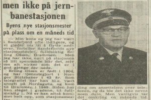 Bilde av Ny stasjonsmester - Erling Olsen